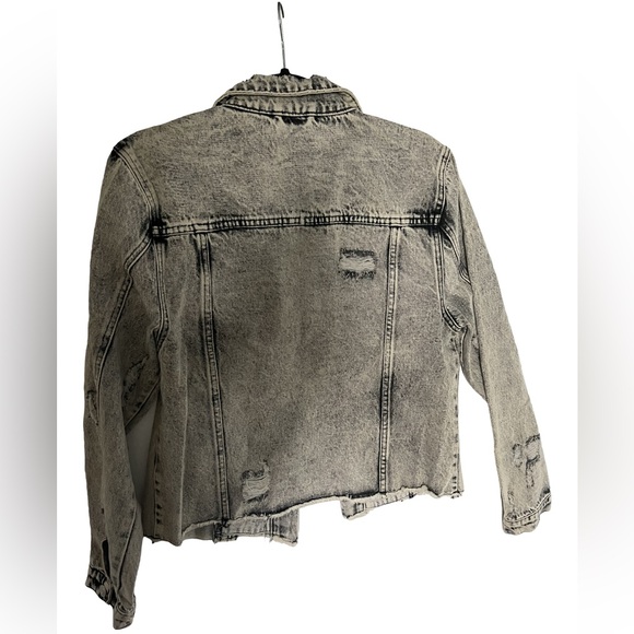 Ruby and Jenna (Vervet) Grey Jean Jacket - Picture 2 of 3